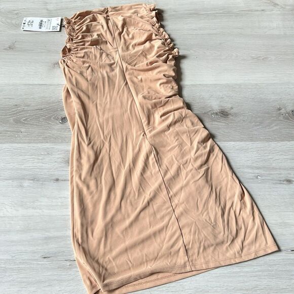 ZARA short ruffled dress size XS Beige NWT - Picture 8 of 8